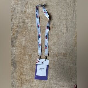 USGA White Lanyard with Badge